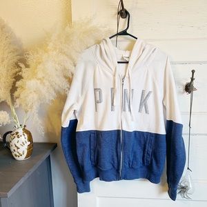 PINK Victoria’s Secret Color Block Zipper Hoodie